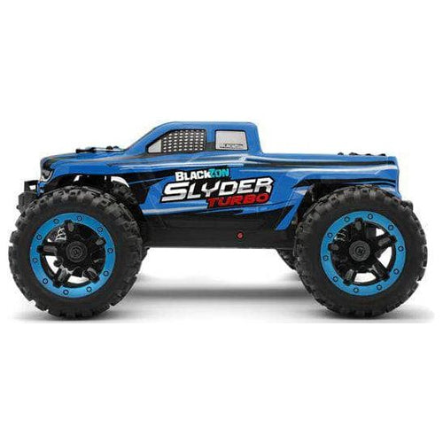 Caloosa Trains And Hobbies RC Monster Truck 4WD BlackZon Slyder Monster Truck (MT) Turbo 1/16 4WD RTR 2S Brushless