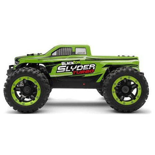 Caloosa Trains And Hobbies RC Monster Truck 4WD BlackZon Slyder Monster Truck (MT) Turbo 1/16 4WD RTR 2S Brushless