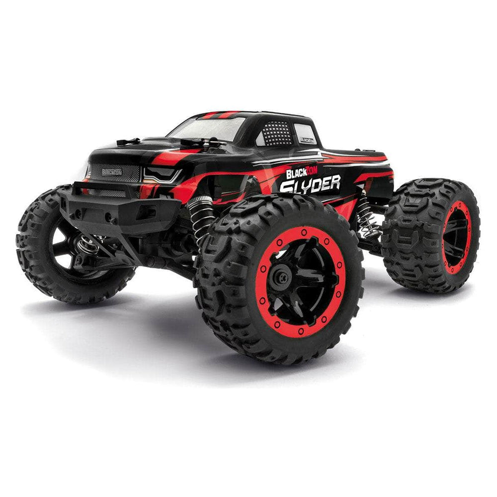 Caloosa Trains And Hobbies Monster Truck BZN540098, BlackZon Slyder MT 1/16 4WD Electric Monster Truck - Red