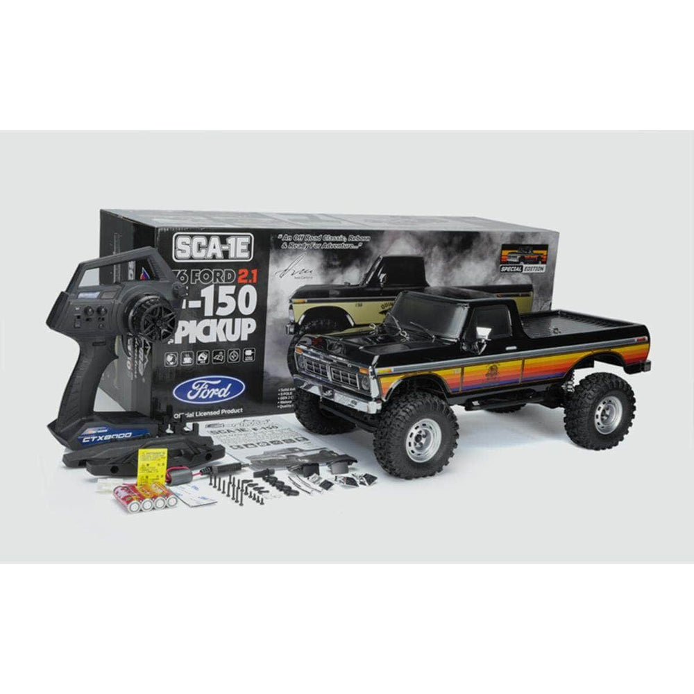 Caloosa Trains And Hobbies 4WD Scale Crawler CIS86368, Carisma SCA-1E 1/10 Scale 70s Ford F-150 2.1 Spec 4WD RTR Scale Truck (Black)