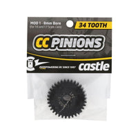 Caloosa Trains And Hobbies Castle Creations Parts & Accessories CSE010-0065-33, Castle Creations Mod 1 Pinion Gear w/8mm Bore (34T)