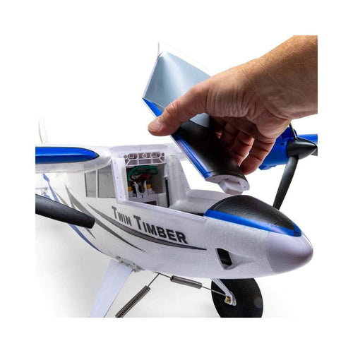 Caloosa Trains And Hobbies RC Airplane EFL23850, E-flite Twin Timber 1.6m BNF Basic Electric Airplane w/AS3X & Safe Select