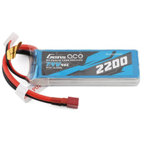 Caloosa Trains And Hobbies Gens Ace Batteries & Chargers GEA2S220045D, Gens Ace 2s LiPo Battery 45C (7.4V/2200mAh) w/T-Style Connector