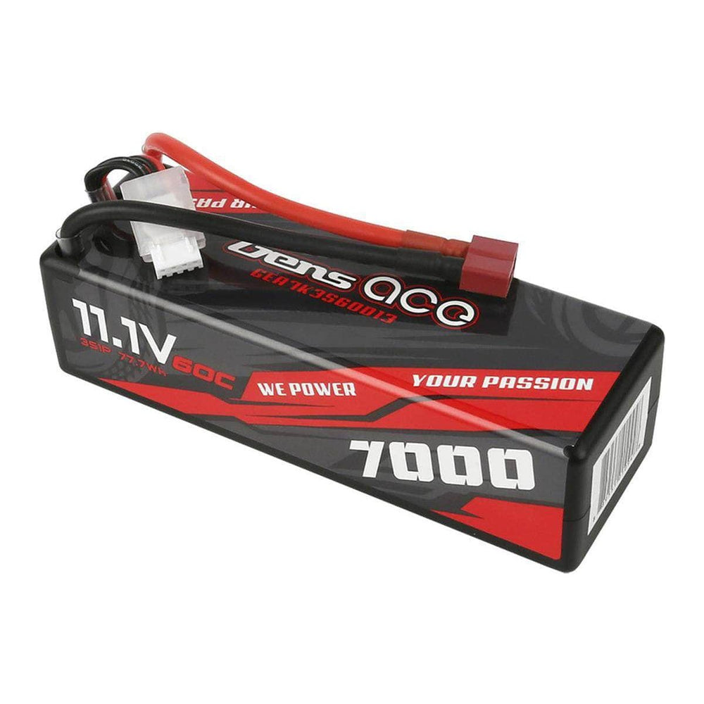 Caloosa Trains And Hobbies Gens Ace Batteries & Chargers GEA7K3S60D13, Gens Ace 3s LiPo Battery 60C (11.1V/7000mAh) w/T-Style Connector