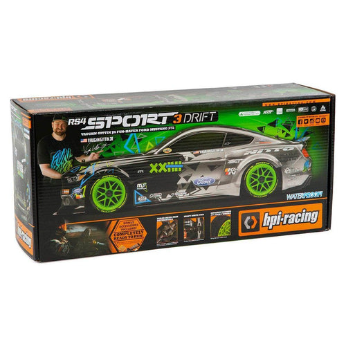 Caloosa Trains And Hobbies Drift Car HPI115984, HPI RS4 Sport3 Drift RTR Ford Mustang Vaughn Gittin Jr. Body Sedan