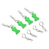 Caloosa Trains And Hobbies Hot Racing Parts & Accessories HRAAC03EZ05, Hot Racing 1/10 Aluminum EZ Pulls w/Body Clips (Green) (4)