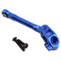 Caloosa Trains And Hobbies Hot Racing Parts & Accessories HRAMXX48SA25, Hot Racing Traxxas Maxx Aluminum Fixed Steering Link w/25T Servo Arm (Blue)