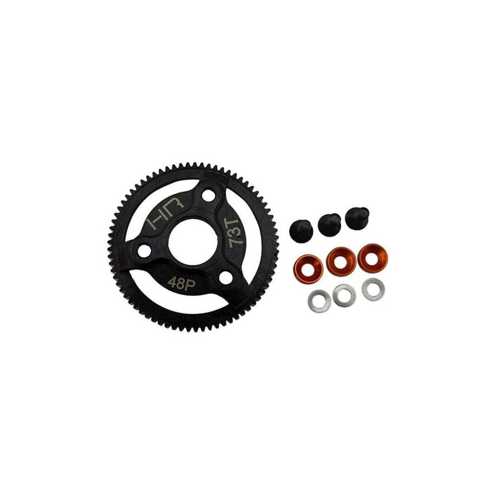 Caloosa Trains And Hobbies Hot Racing Parts & Accessories HRASTE873, Hot Racing Traxxas 48P Hardened Steel Spur Gear (73T)