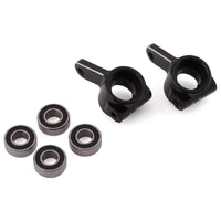 Caloosa Trains And Hobbies Hot Racing Parts & Accessories HRATE21X01, Hot Racing Traxxas Slash Aluminum Front Knuckle Set (Black)