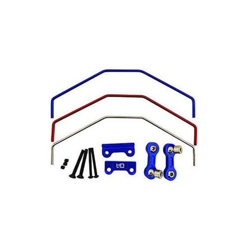 Caloosa Trains And Hobbies Hot Racing Parts & Accessories HRAXMX311X06, Hot Racing Traxxas X-Maxx Aluminum Front/Rear Sway Bar Set (Blue)