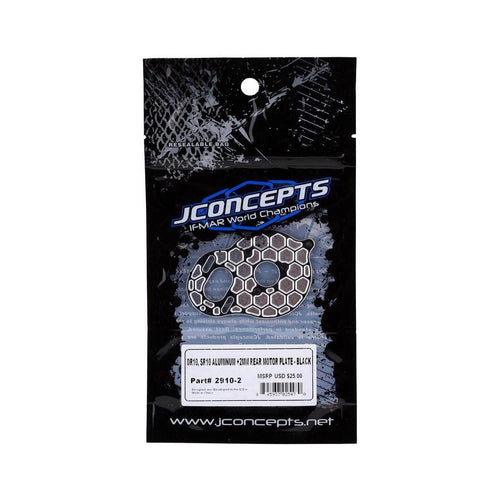 Caloosa Trains And Hobbies J Concepts Parts & Accessories JCO29102, JConcepts DR10/SR10 +2 Aluminum "Honeycomb" Motor Plate (Black)