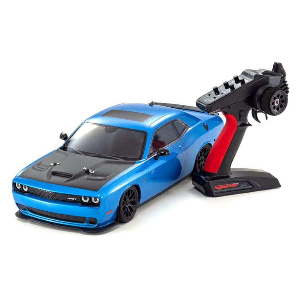 Caloosa Trains And Hobbies R/C Car KYO34415T2, Kyosho EP Fazer Mk2 FZ02L 2015 Dodge SRT Challenger Hellcat ReadySet (Blue) w/Syncro KT-231P Radio