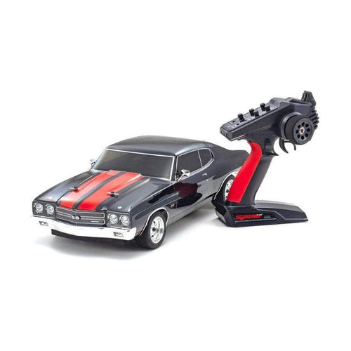 Caloosa Trains And Hobbies R/C Car KYO34416T2, 1/10 EP Fazer Mk2 1970 Chevy Chevelle SS 454 LS6, Tuxedo Black - RTR