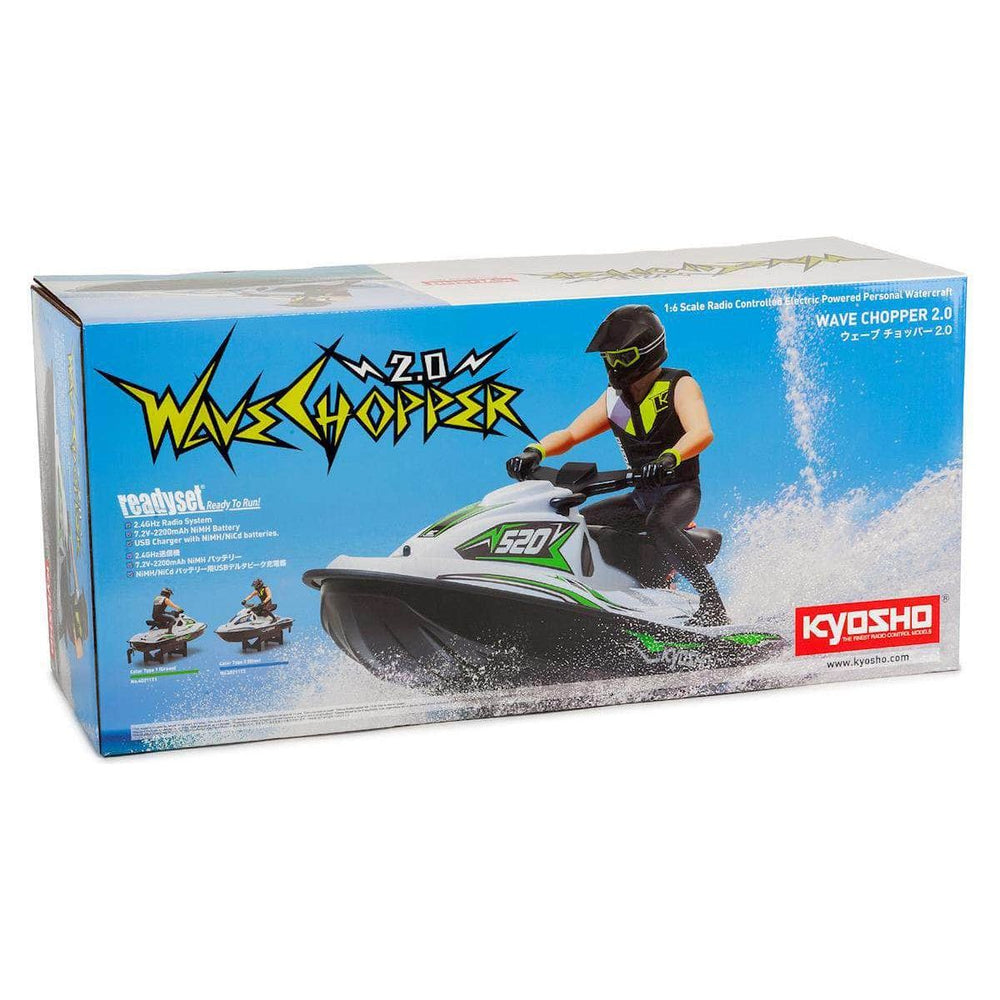 Caloosa Trains And Hobbies R/C Boat KYO40211, Kyosho Wave Chopper 2.0 Type 2 Electric Watercraft w/KT-231P 2.4GHz Transmitter, Battery & Charger