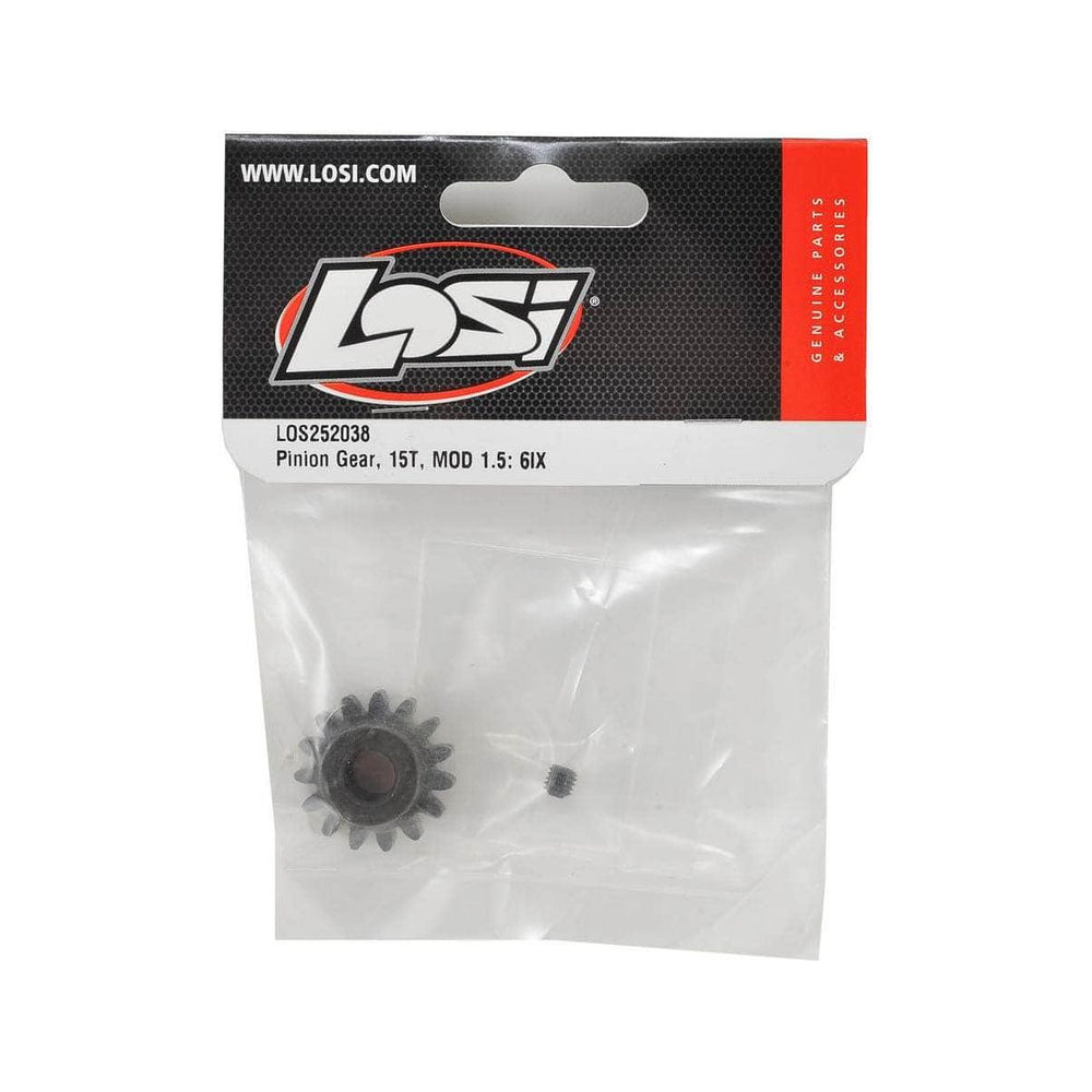 Caloosa Trains And Hobbies LOSI Parts & Accessories LOS252038, Losi 8mm Bore Mod 1.5 Pinion Gear (15T)