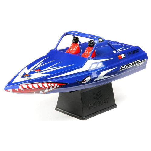 Caloosa Trains And Hobbies R/C Boat Blue PRB08045, Pro Boat Sprintjet 9 Inch Self-Righting RTR Electric Jet Boat w/2.4GHz Radio, Battery & Charger