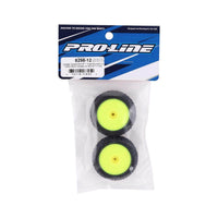 Caloosa Trains And Hobbies Pro-Line Parts & Accessories PRO829812, Pro-Line Mini-B Front Pre-Mounted Wedge Carpet Tire (Yellow) (2) (Z3)