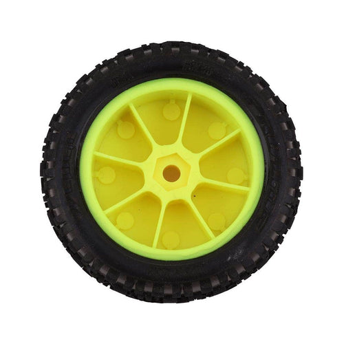 Caloosa Trains And Hobbies Pro-Line Parts & Accessories PRO829812, Pro-Line Mini-B Front Pre-Mounted Wedge Carpet Tire (Yellow) (2) (Z3)