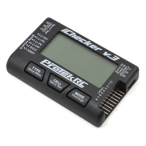 Caloosa Trains And Hobbies ProTek RC Parts & Accessories PTK-211, ProTek RC "iChecker 3.0" LCD LiPo Battery Cell Checker (2-8S)