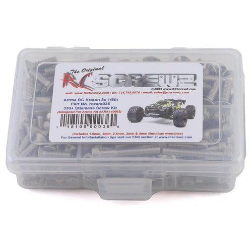 Caloosa Trains And Hobbies RCScrewZ Parts & Accessories RCZARA036, RC Screwz Arrma Kraton 8S Stainless Steel Screw Kit