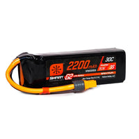 Caloosa Trains And Hobbies Spektrum Batteries & Chargers SPMX223S30, Spektrum RC 3S Smart G2 LiPo 30C Battery Pack (11.1V/2200mAh) w/IC3 Connector