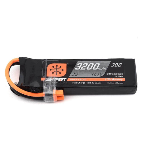 Caloosa Trains And Hobbies Spektrum Batteries & Chargers SPMX32003S30, Spektrum RC 3S Smart LiPo Battery Pack w/IC3 Connector (11.1V/3200mAh)