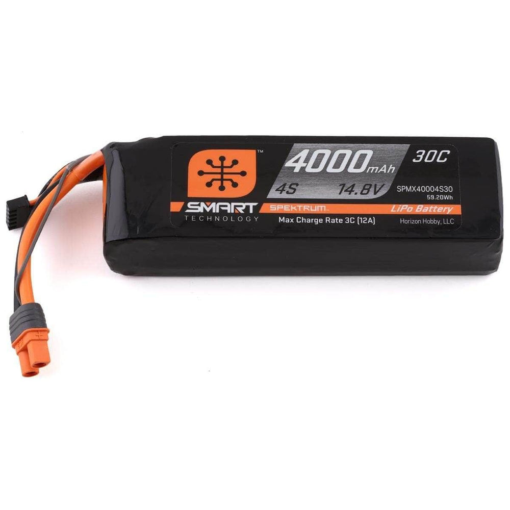 Caloosa Trains And Hobbies Spektrum Batteries & Chargers SPMX40004S30, Spektrum RC 4S Smart LiPo Battery Pack w/IC3 Connector (14.8V/4000mAh)