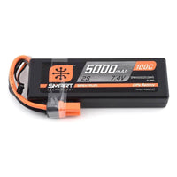 Caloosa Trains And Hobbies RC Battery SPMX50002S100H5, Spektrum RC 2S Smart LiPo Hard Case 100C Battery Pack (7.4V/5000mAh) w/IC5 Connector