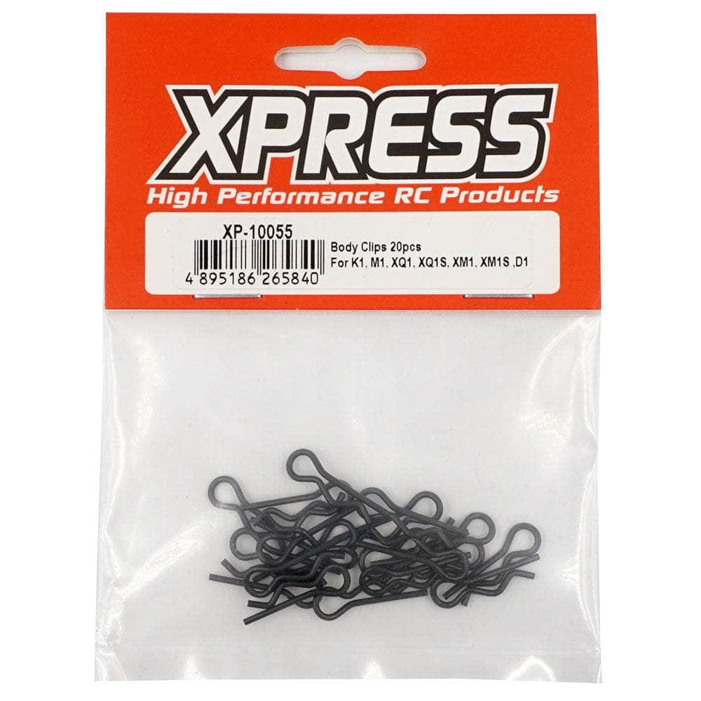 Caloosa Trains And Hobbies Xpress R/C Parts & Accessories XP-10055, Body Clips 20pcs