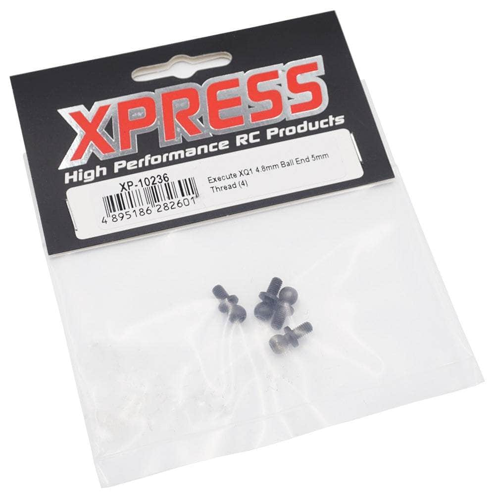 Caloosa Trains And Hobbies Xpress R/C Parts & Accessories XP-10236, 4.8mm Ball 5mm Thread 4pcs