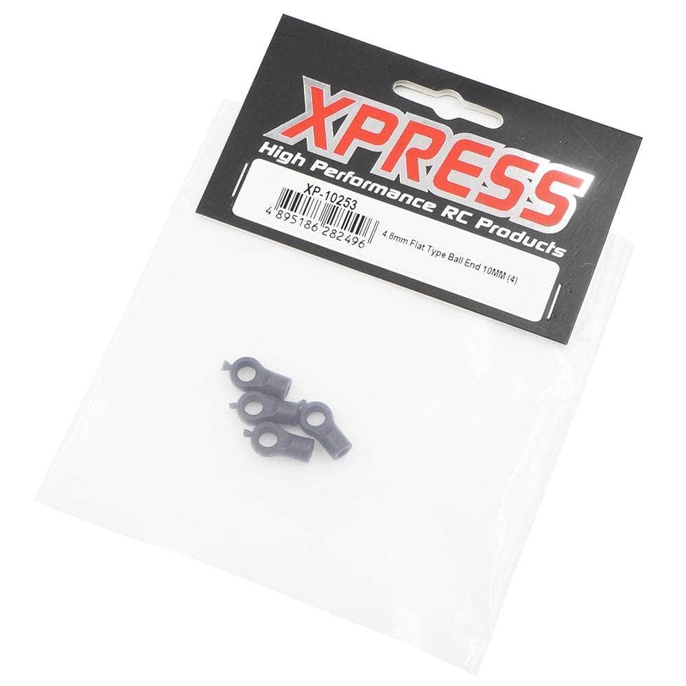 Caloosa Trains And Hobbies Xpress R/C Parts & Accessories XP-10253, 4.8mm Low Profile Ball End 10mm 4pcs