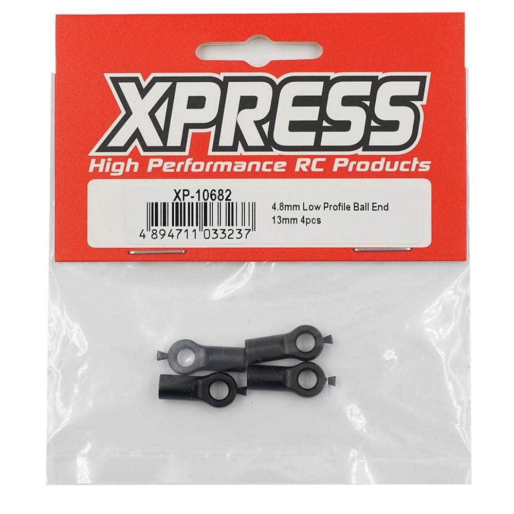 Caloosa Trains And Hobbies Xpress R/C Parts & Accessories XP-10682, 4.8mm Low Profile Ball End 13mm 4pcs