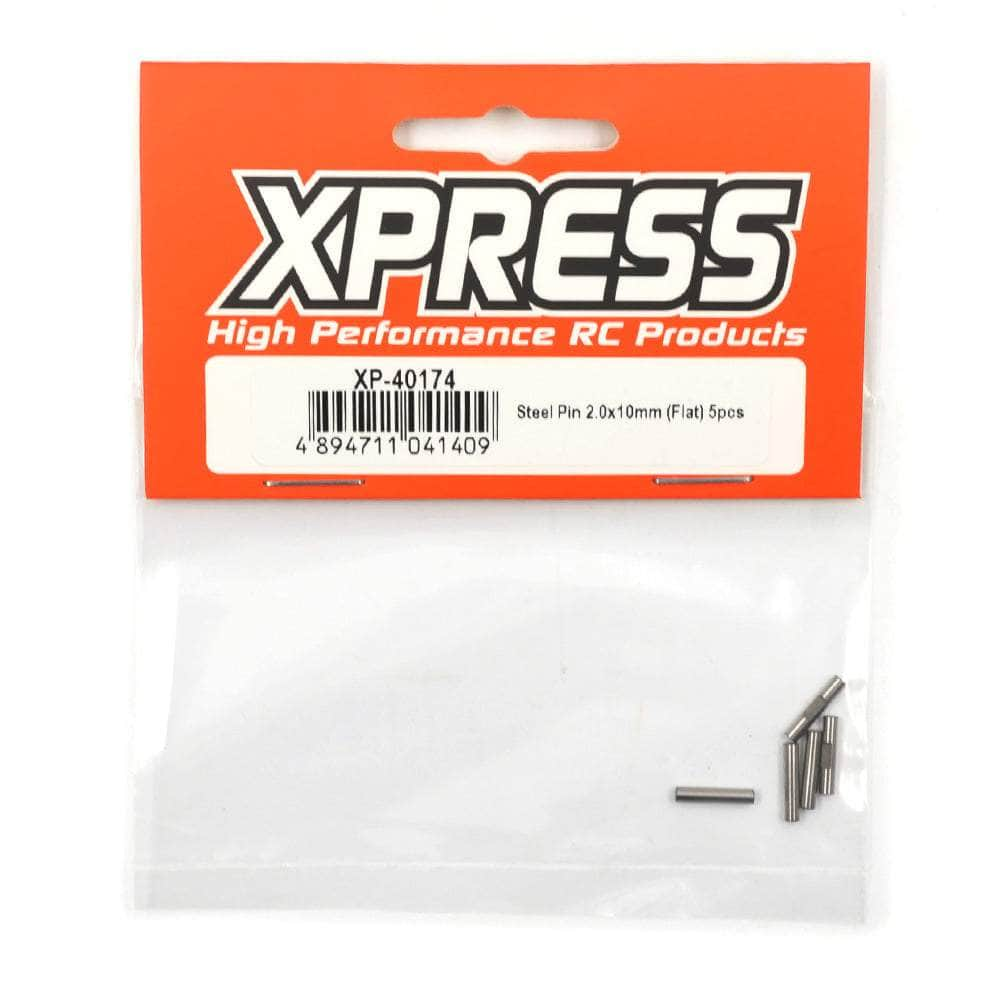 Caloosa Trains And Hobbies Xpress R/C Parts & Accessories XP-40174, Steel Pin 2.0x10mm (Flat) 5pcs