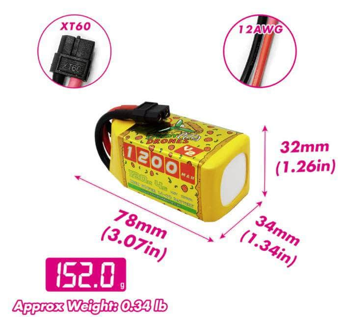 CNHL Battery CNHL SpeedyPizza 14.8V 4S 1200mAh 120C LiPo Battery - XT60