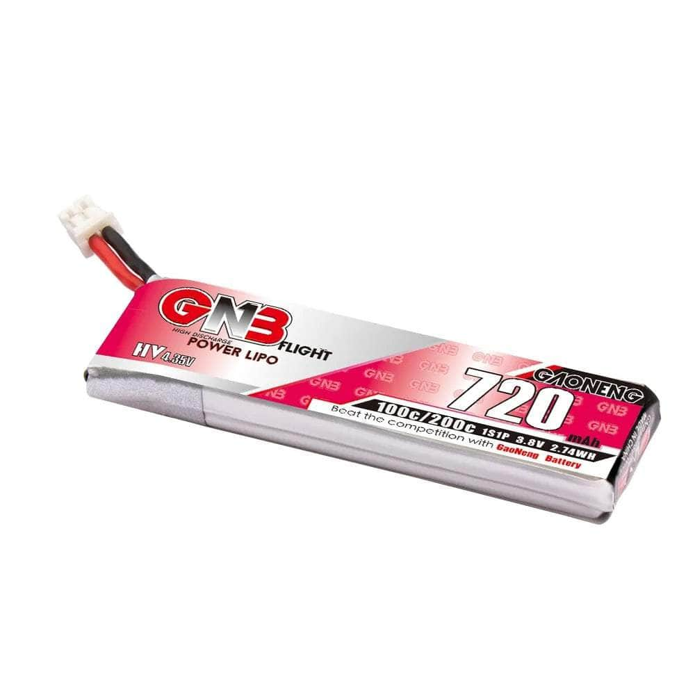 Gaoneng GNB 3.8V 1S 720mAh 100C LiHV Whoop/Micro Battery w/ Cabled - PH2.0