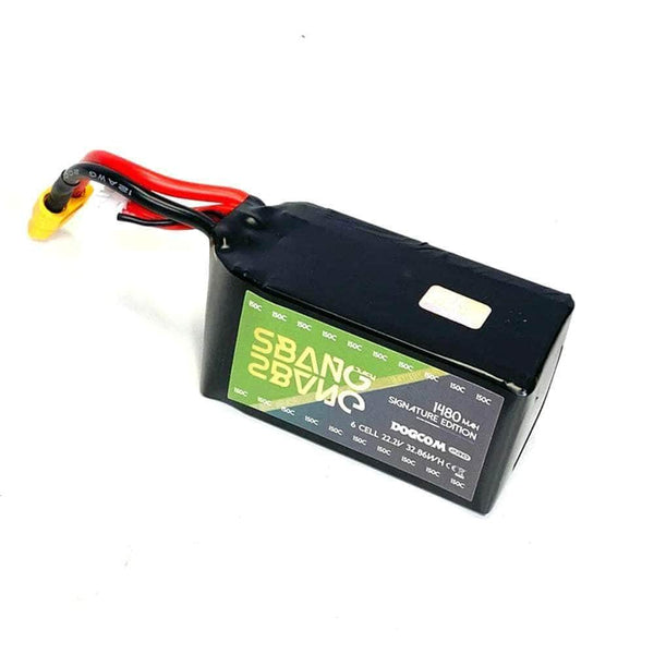 DogCom SBang 22.2V 6S 1480mAh 150C LiPo Battery - XT60