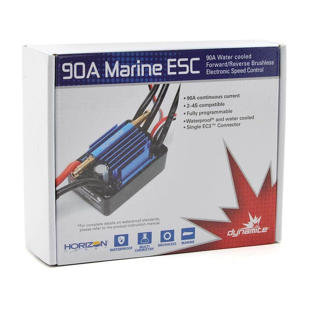 DYNM3870, Dynamite 90A Brushless Waterproof Marine ESC (2-4S)