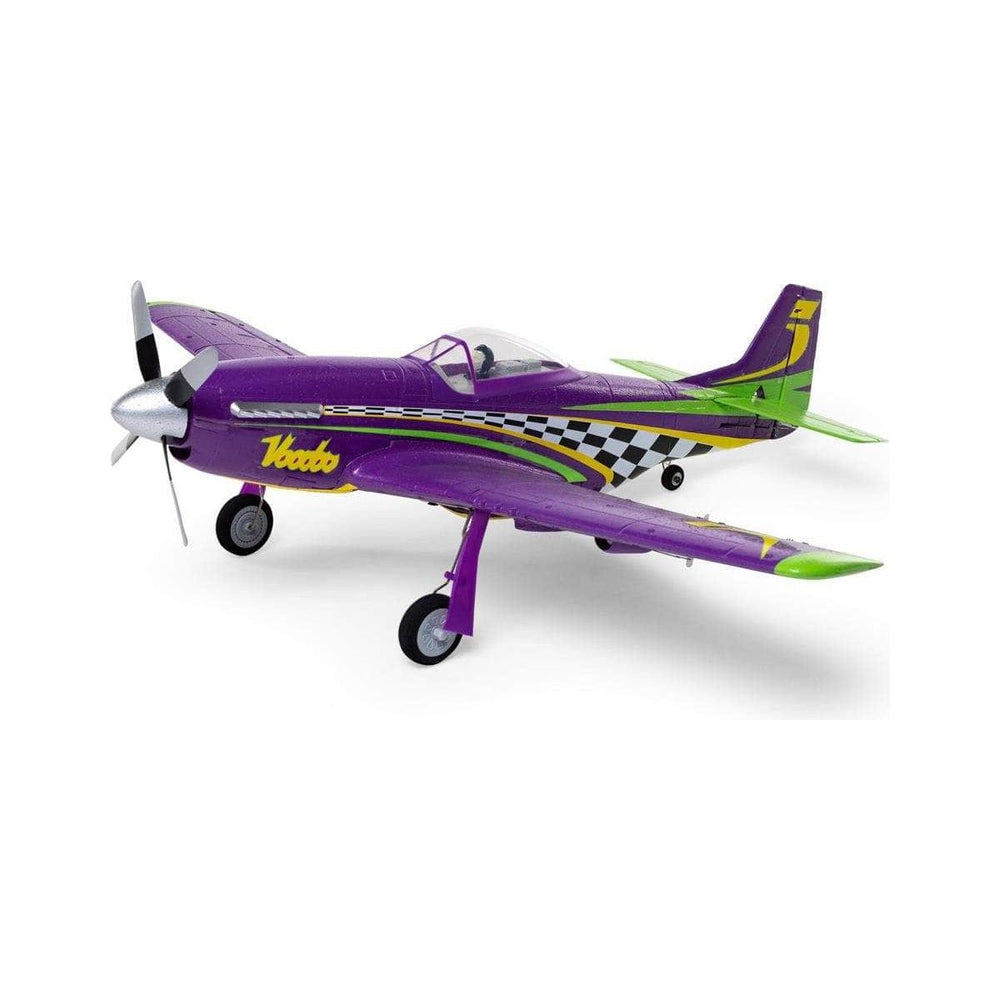 EFLU4350, E-flite UMX P-51D Voodoo BNF Basic Electric Airplane (493mm) w/AS3X & SAFE Select