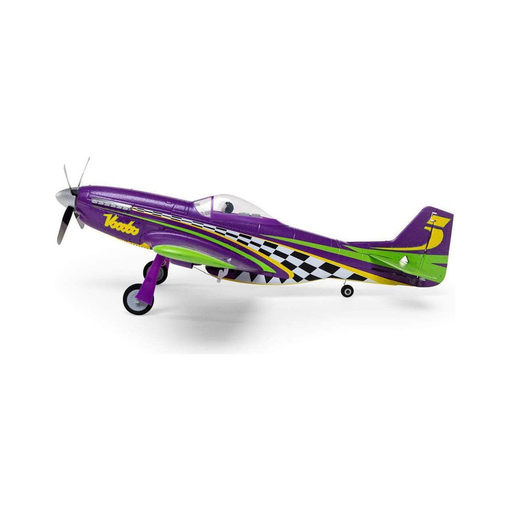 EFLU4350, E-flite UMX P-51D Voodoo BNF Basic Electric Airplane (493mm) w/AS3X & SAFE Select