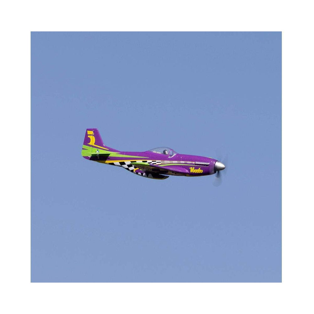 EFLU4350, E-flite UMX P-51D Voodoo BNF Basic Electric Airplane (493mm) w/AS3X & SAFE Select