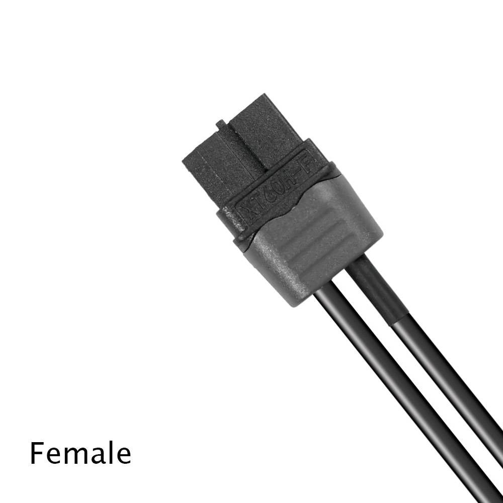 Flywoo XT60H 14AWG Black Pigtail (2pcs) - Male/Female