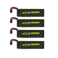 FLYWOO Battery Flywoo Explorer V2 3.8V 1S 450mAh 80C LiHV Battery 4 Pack - A30