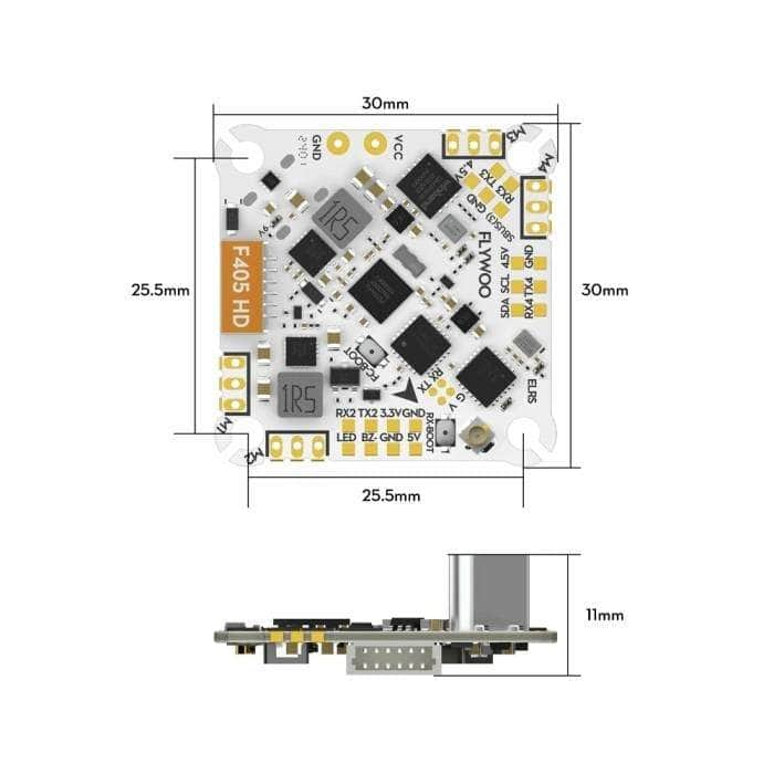 Flywoo GOKU F405 V2 1-2S AIO Whoop/Toothpick Flight Controller (w/ 12A BLHeli_S 4in1 ESC) + ELRS 2.4 GHz