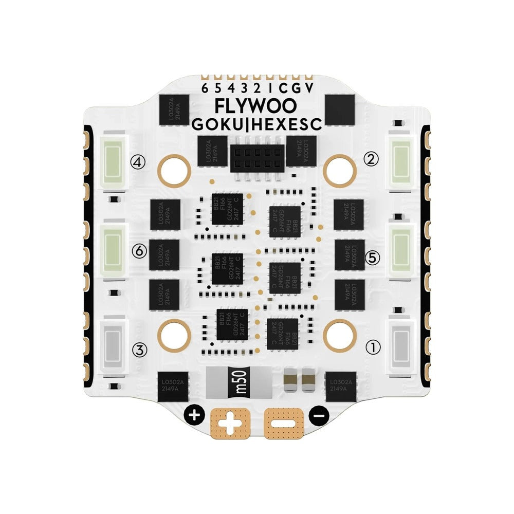 Flywoo GOKU HEX V3 HD Stack - F4 FC + 20A 2-4S 6-in-1 BLHeli_S ESC w/ LED + ELRS 2.4GHz - 16x16