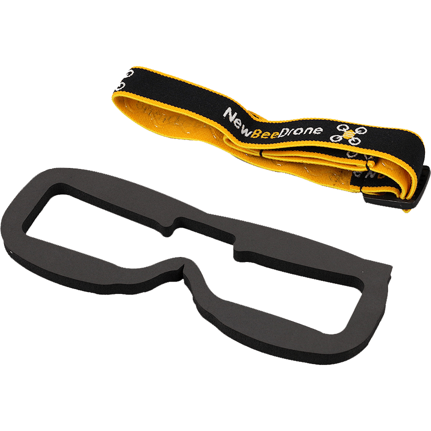 NewBeeDrone Max Comfort Goggle Cushion for Fatshark (HD01 & HDO2) and Skyzone Goggles (with Free Goggle Strap!)