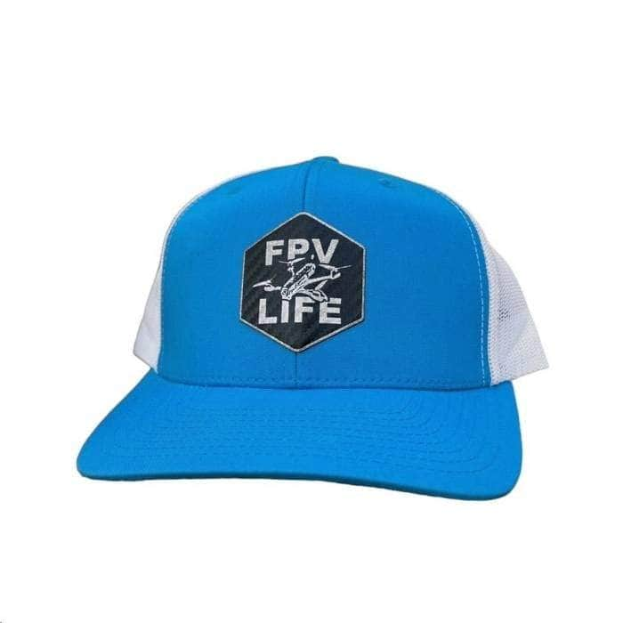 FPV LIFE Retro Trucker Hat - Turquoise/White