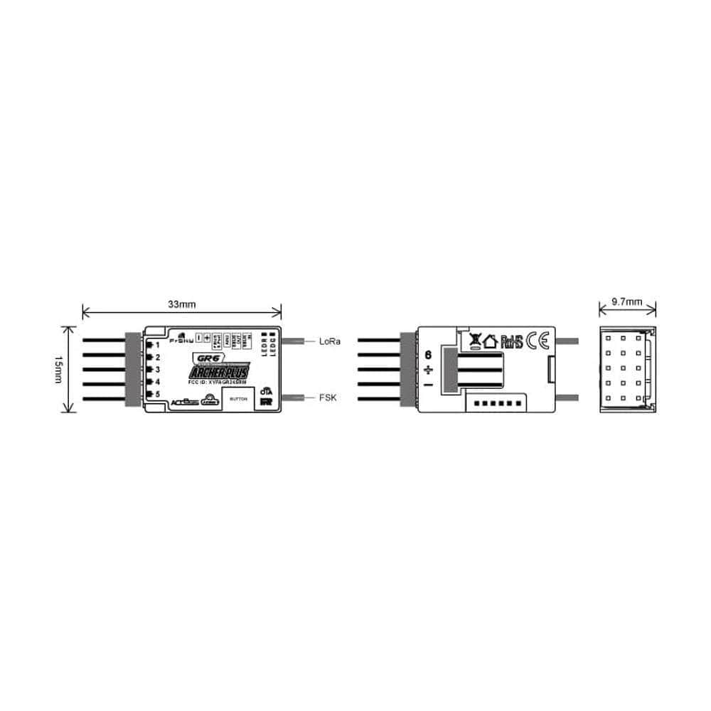 Frsky Archer Plus GR6 2.4GHz Receiver