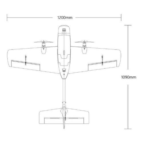 FTC Wing PNP Hee Wing PNP T2 Cruza Twin-Motor Wing - Grey - 1.2M Wingspan