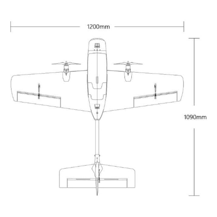 FTC Wing PNP Hee Wing PNP T2 Cruza Twin-Motor Wing - Grey - 1.2M Wingspan