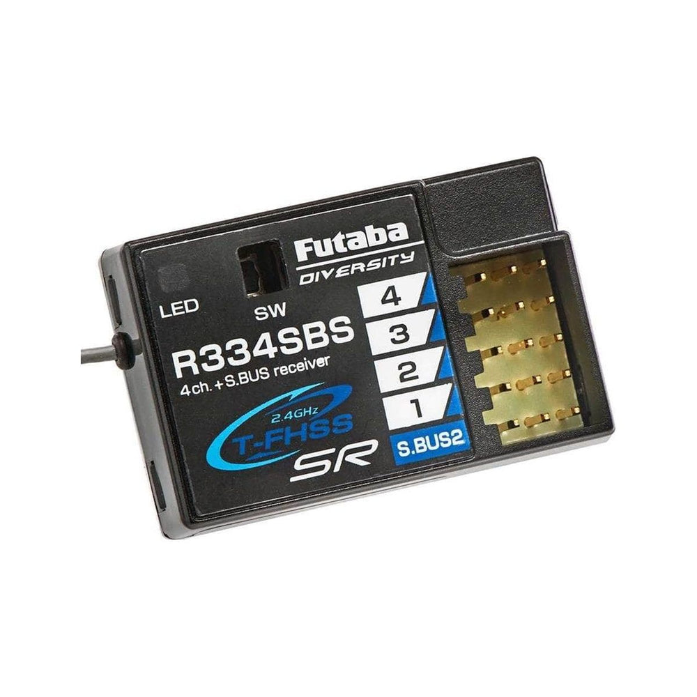 FUT01102246-3, Futaba R334SBS TFHSS SR S.Bus2 HV 4-Channel 2.4GHz Receiver